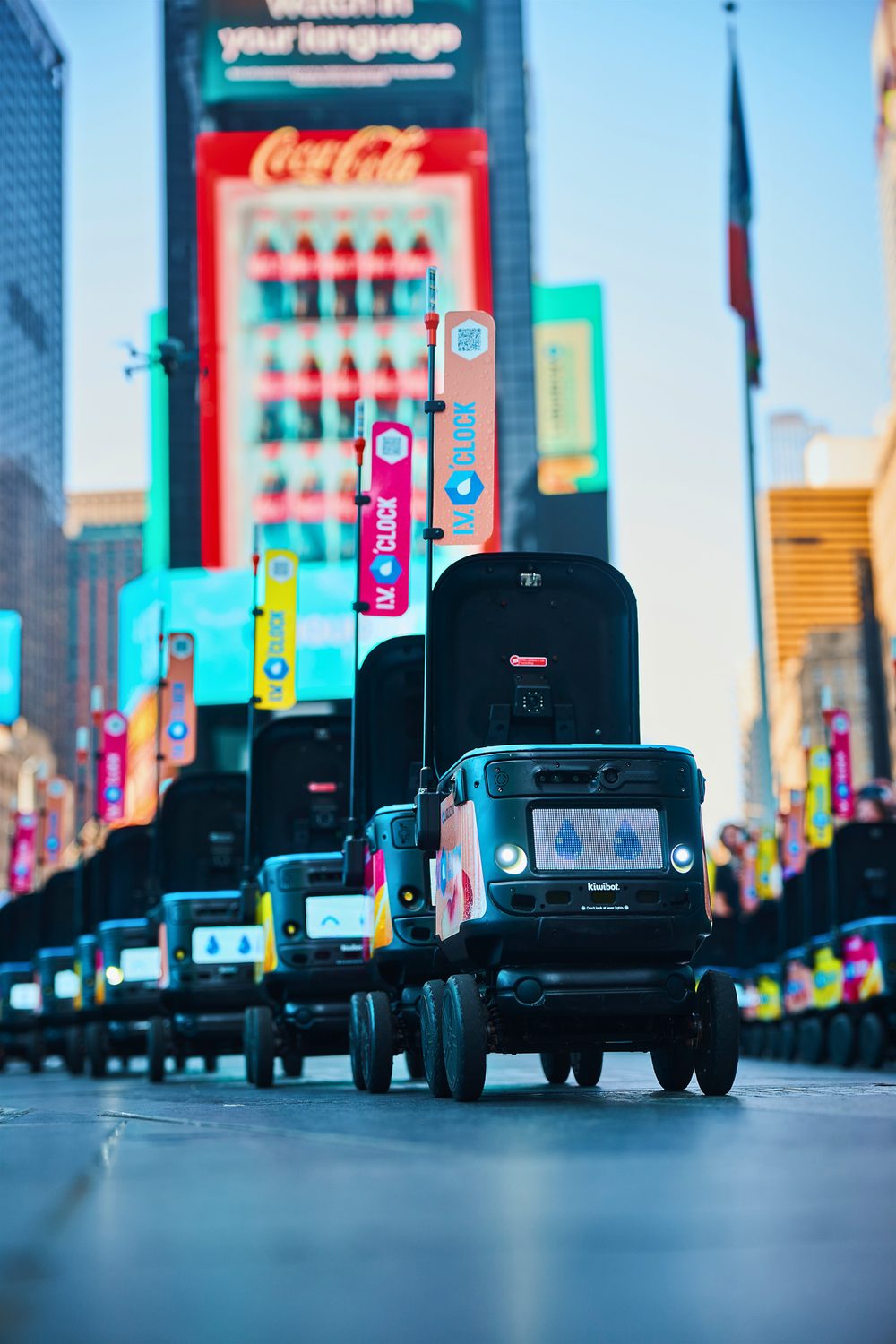Liquid I.V. branded robot fleet sampling activation